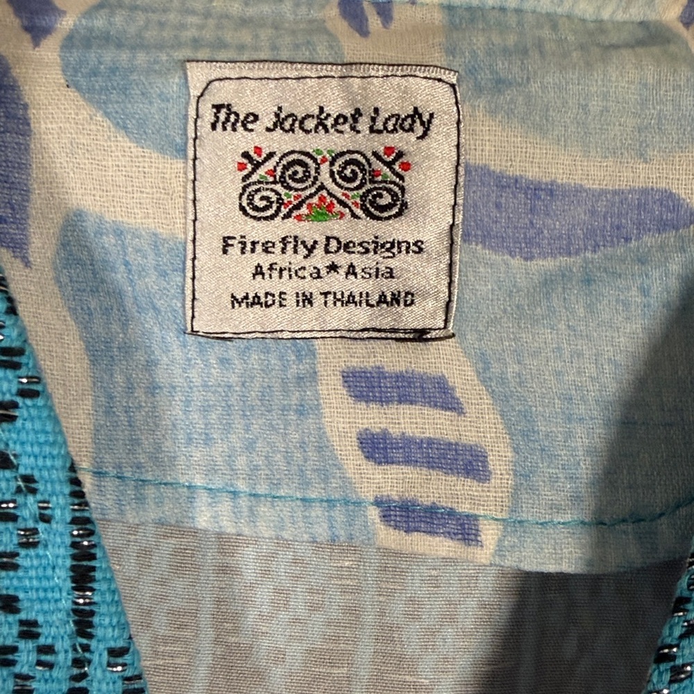 The Jacket Lady Lightweight Blue Patterned Kimono… - image 3